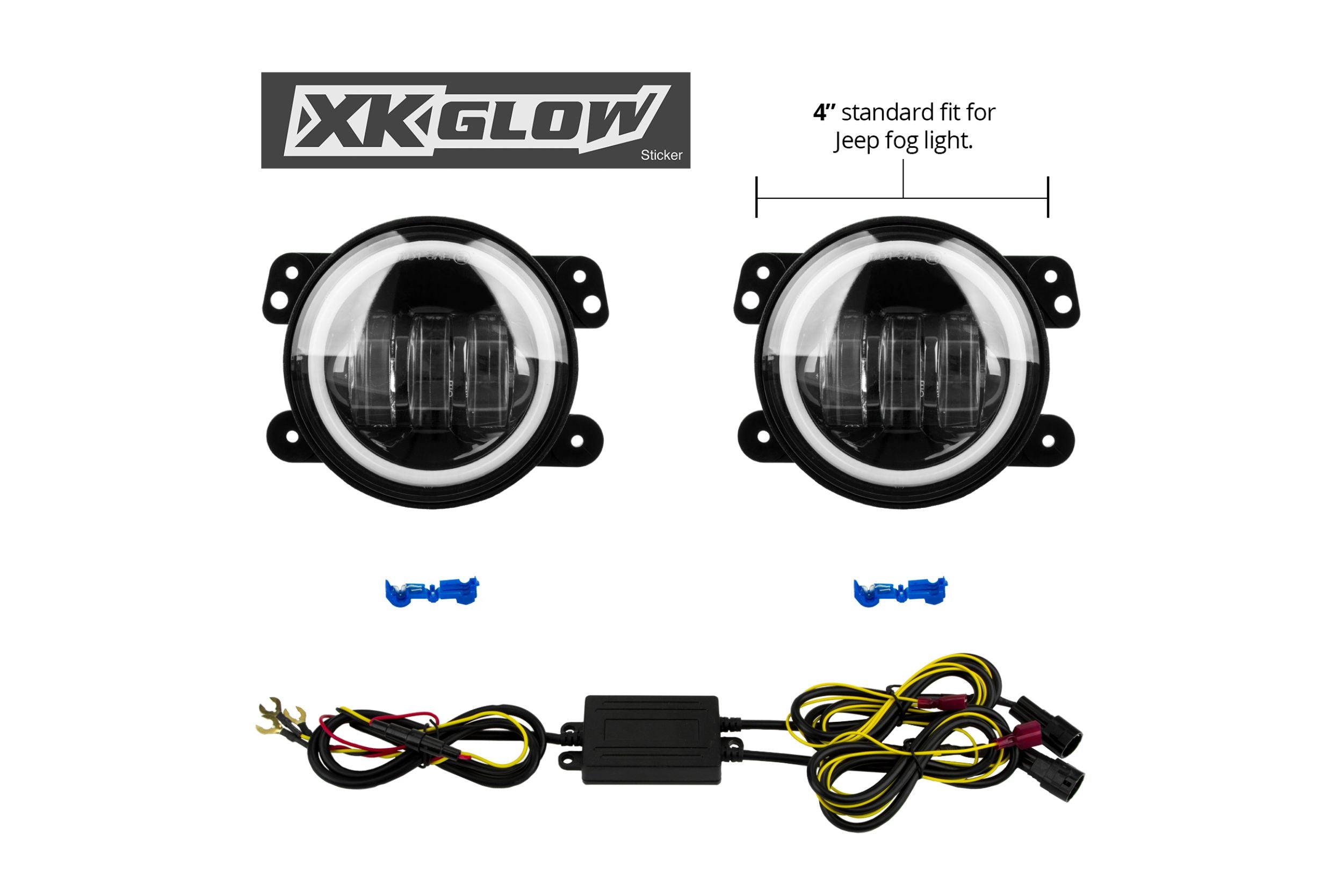 XKGlow Switchback Fog Light Kit: Wrangler JK