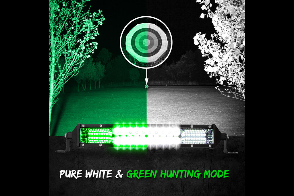 XKGlow Green/White 2-in-1 LED Light Bar: 10in