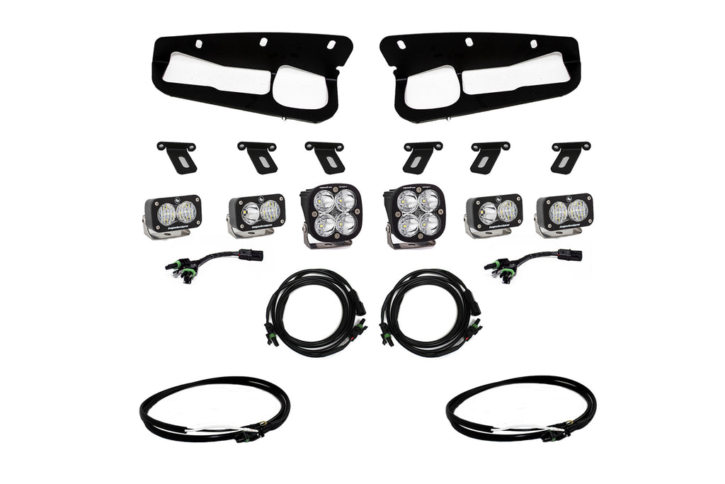 BD Squadron/S2 Fog Pocket Kit: 21-26 Ford Bronco (White / SAE / Toggle)