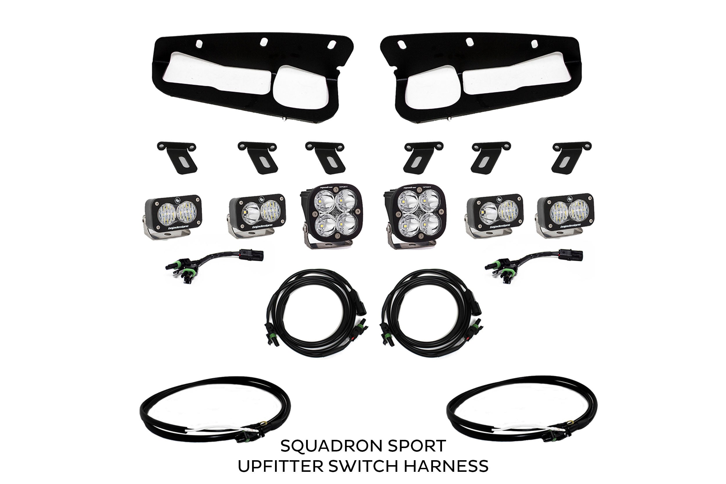 BD Squadron/S2 Fog Pocket Kit: 21-26 Ford Bronco (White / SAE / Upfitter)