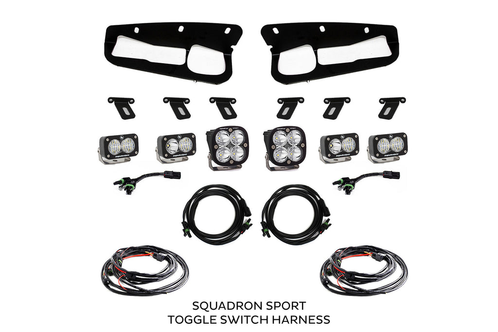 BD Squadron/S2 Fog Pocket Kit: 21-26 Ford Bronco (White / SAE / Toggle)