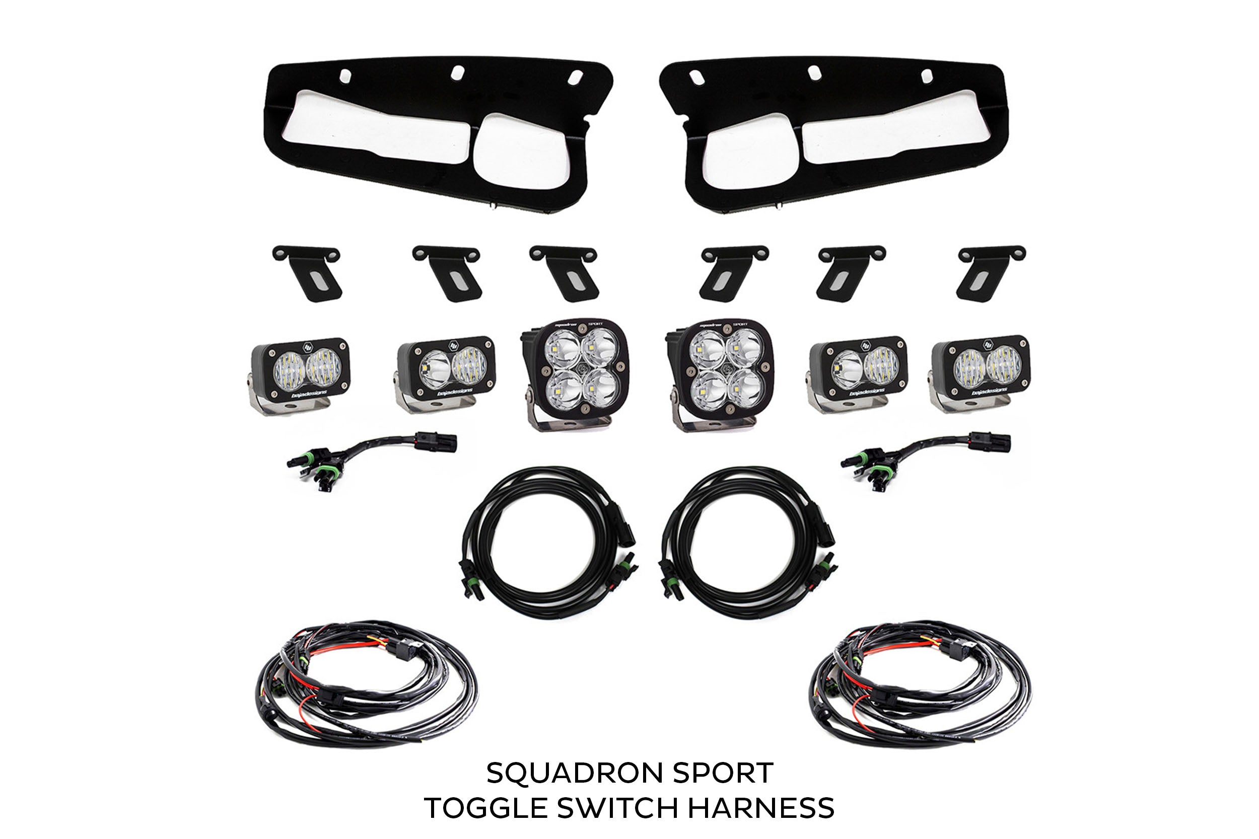 BD Squadron/S2 Fog Pocket Kit: 21-26 Ford Bronco (White / SAE / Upfitter)