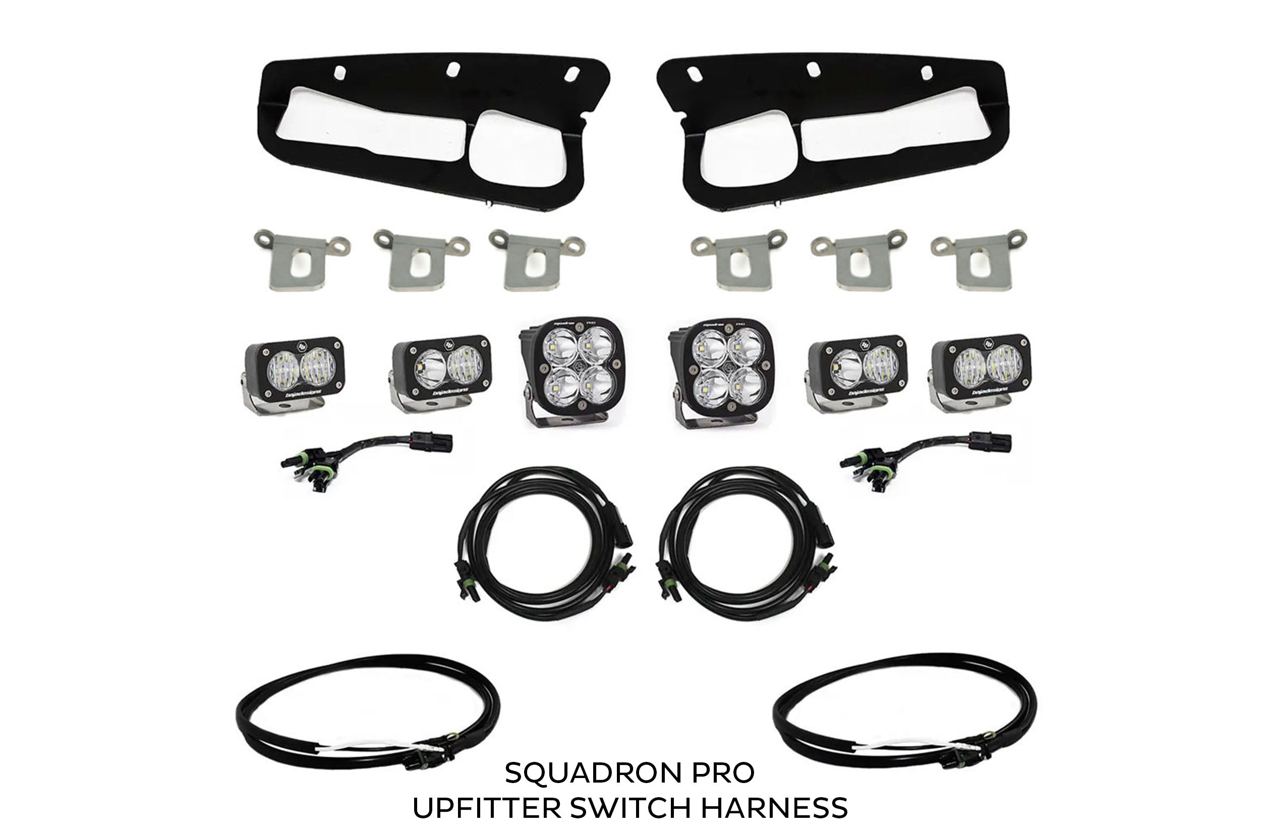 BD Squadron/S2 Fog Pocket Kit: 21-26 Ford Bronco (White / SAE / Upfitter)