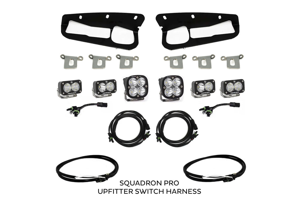 BD Squadron/S2 Fog Pocket Kit: 21-26 Ford Bronco (White / SAE / Toggle)