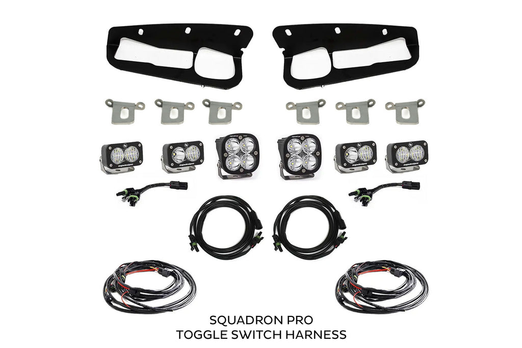 BD Squadron/S2 Fog Pocket Kit: 21-26 Ford Bronco (White / Sport / Toggle)