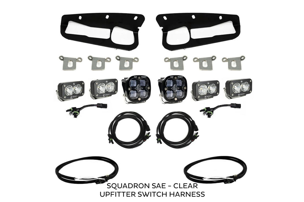 BD Squadron/S2 Fog Pocket Kit: 21-26 Ford Bronco (Amber / SAE / Upfitter)