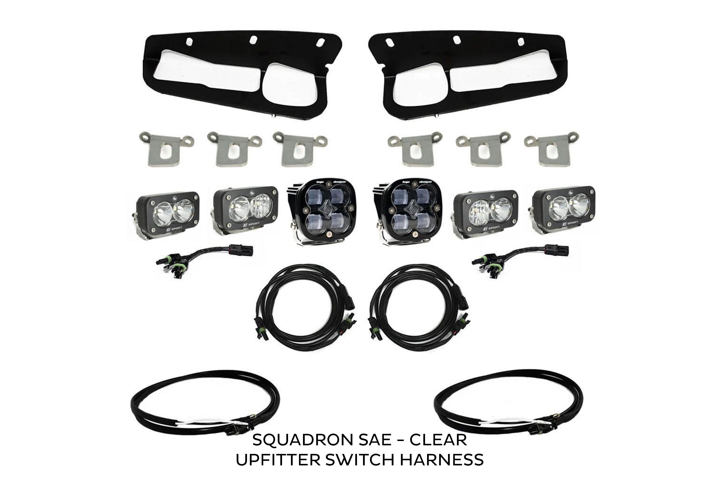 BD Squadron/S2 Fog Pocket Kit: 21-26 Ford Bronco (Amber / SAE / Upfitter)