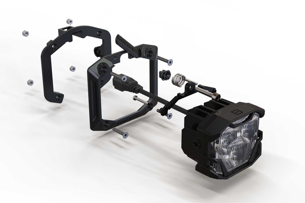 Morimoto 4Banger Adjustable Flush-Mount Kit: (HXB White Combo Beam)