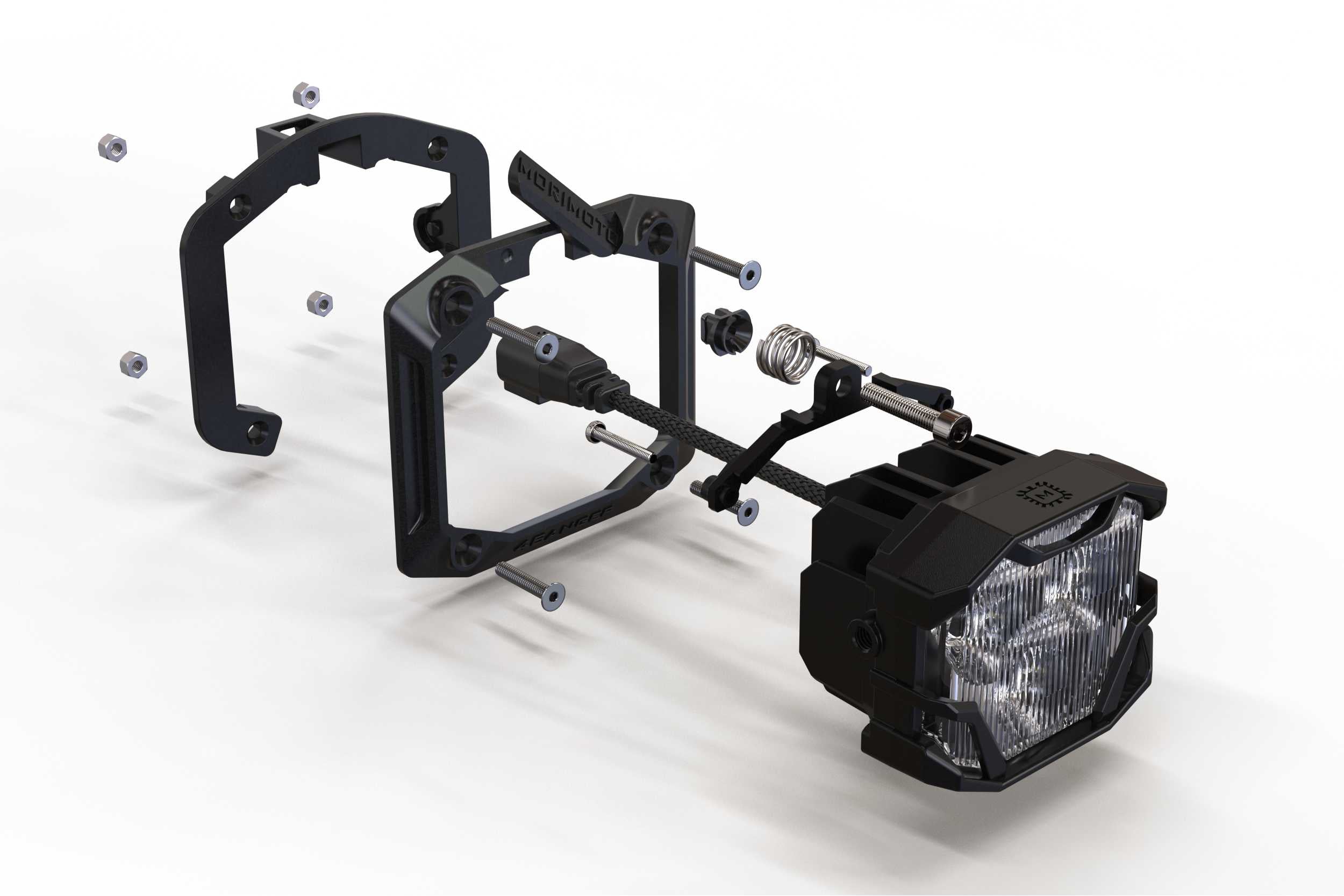 Morimoto 4Banger Adjustable Flush-Mount Kit: (NCS White Flood Beam)