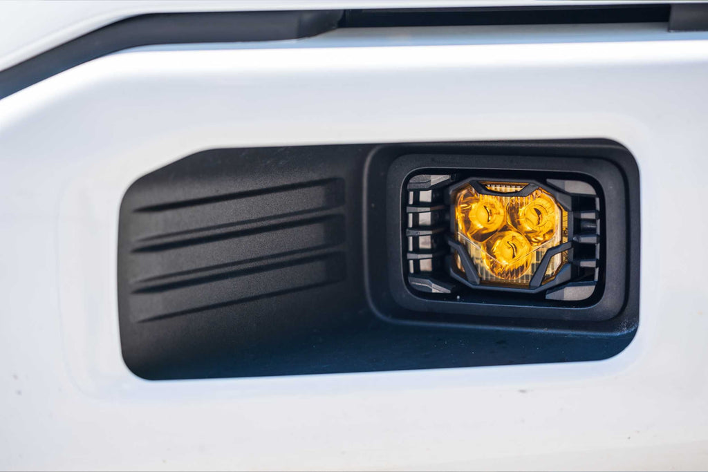 4Banger Fog Lights: 17-22 Super Duty (NCS Yellow SAE Wide Beam)
