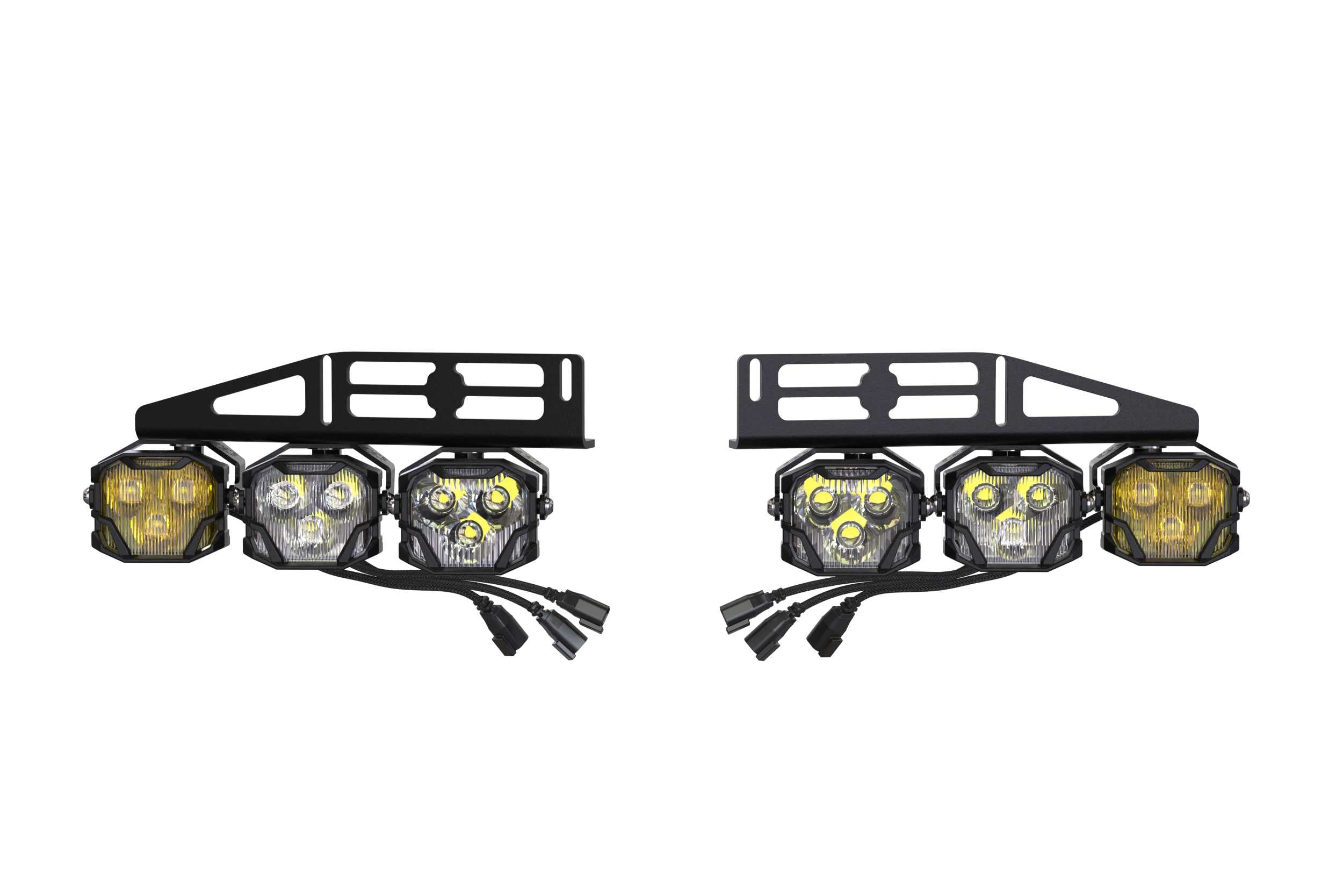 4Banger Triple Fog Kit: 17-20 Raptor (brackets and harness)