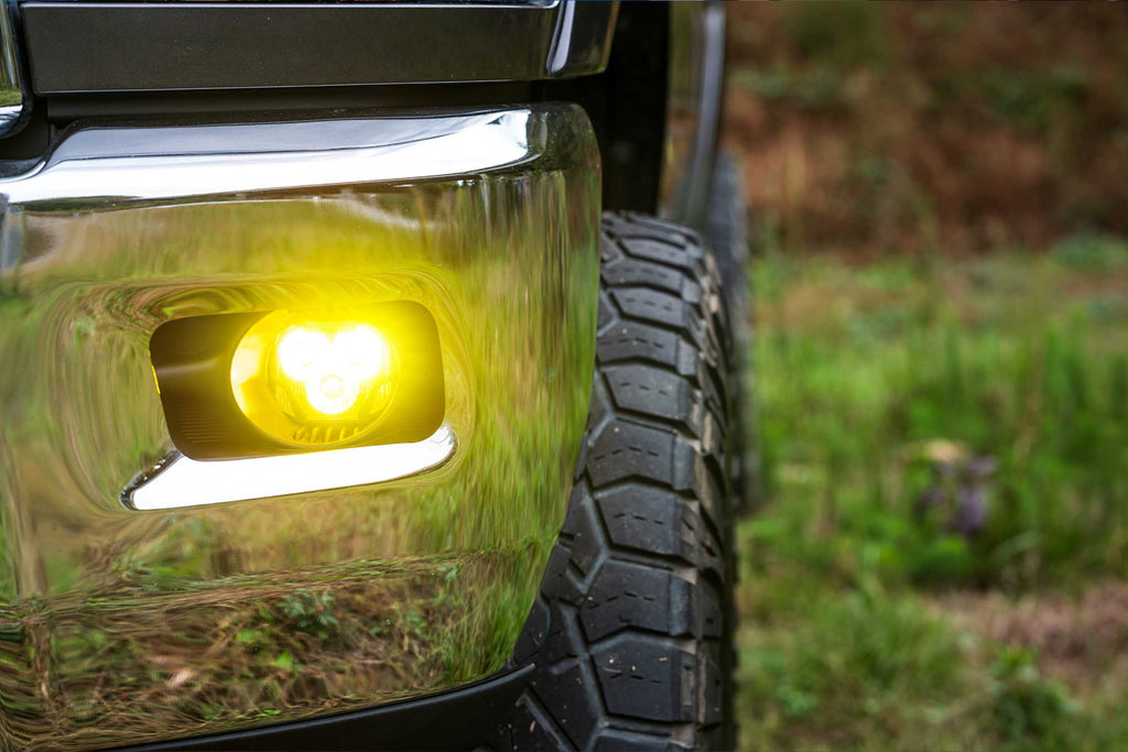 4Banger Fog Lights: 10-18 Ram HD (NCS Yellow SAE Wide Beam)