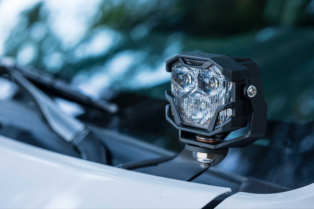 Morimoto 4Banger Ditch Light Kit: 14-21 Tundra (NCS White SAE Wide Beam)