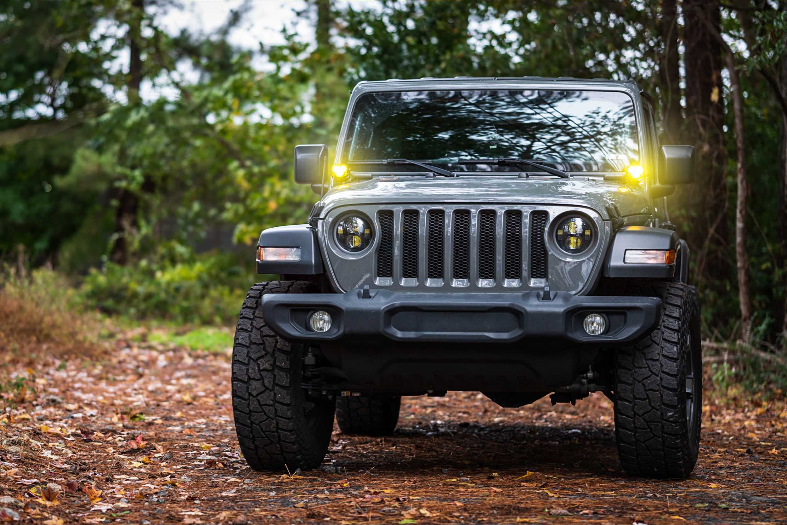 Morimoto 4Banger Ditch Light Kit: Wrangler JL (HXB White Spot Beam)