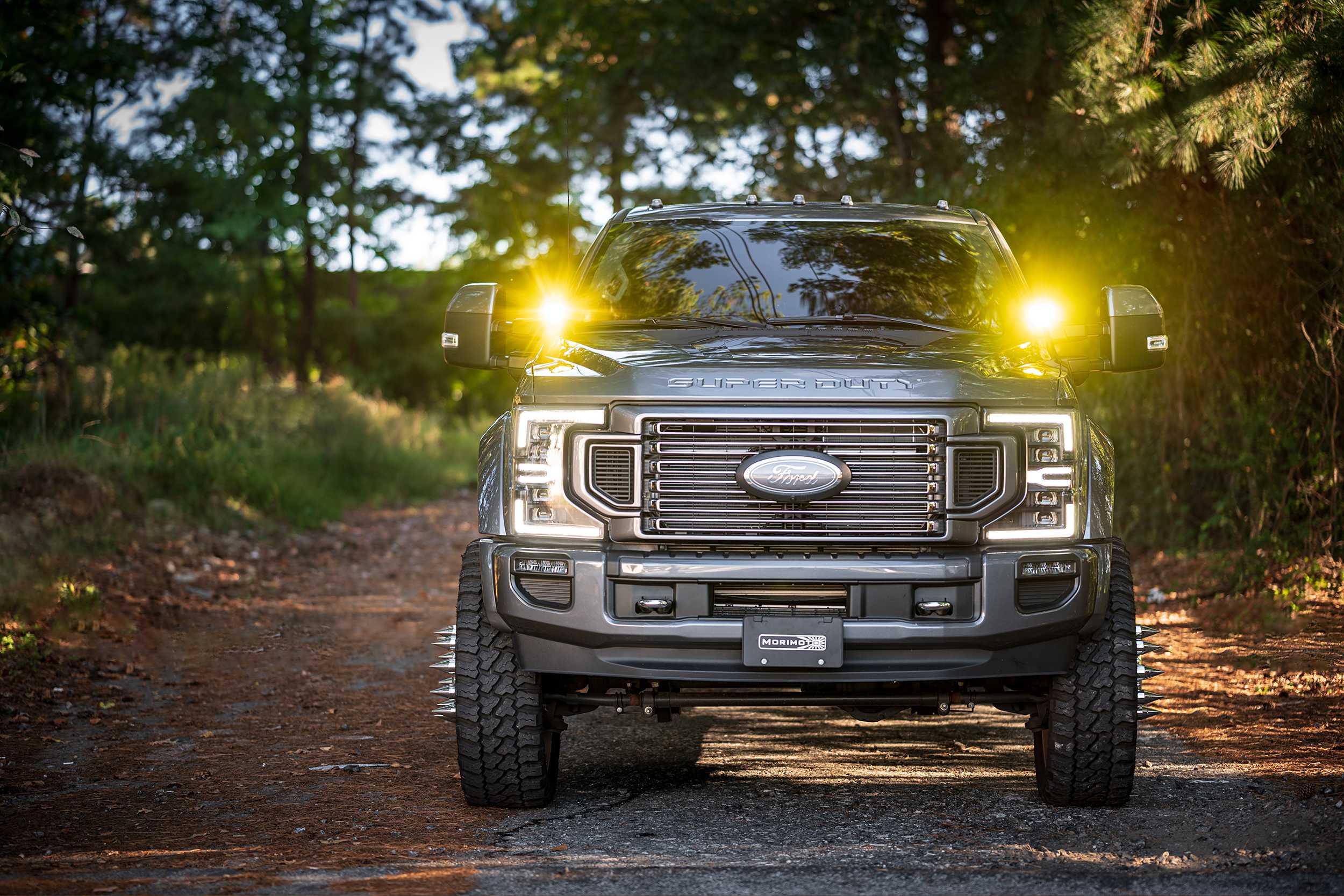 Morimoto 4Banger Ditch Light Kit: 17-22 Super Duty (NCS White SAE Wide Beam)