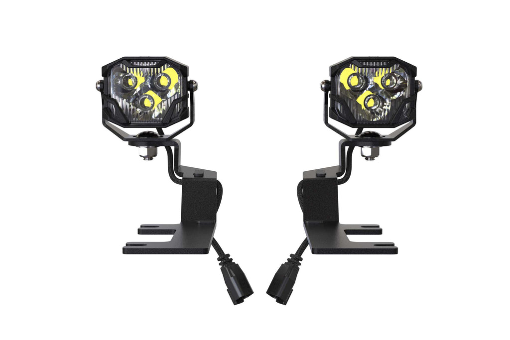 Morimoto 4Banger Ditch Light Kit: 14-18 Silverado 1500 (HXB White Spot Beam)