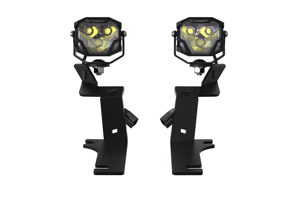 Morimoto 4Banger Ditch Light Kit: 15-20 F150 (HXB Yellow SAE Wide Beam)