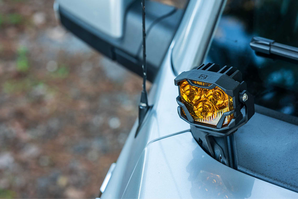 Morimoto 4Banger Ditch Light Kit: 15-20 F150 (HXB Yellow SAE Wide Beam)