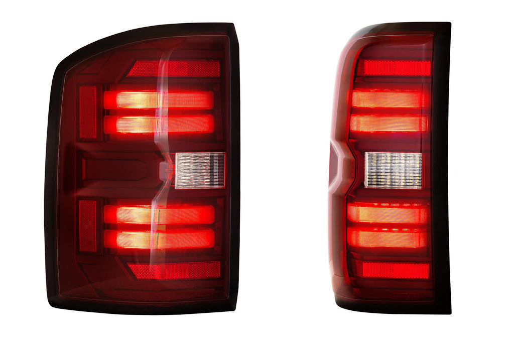 XB LED Tail Lights: GMC Sierra (14-18 / Red Lens / Set)