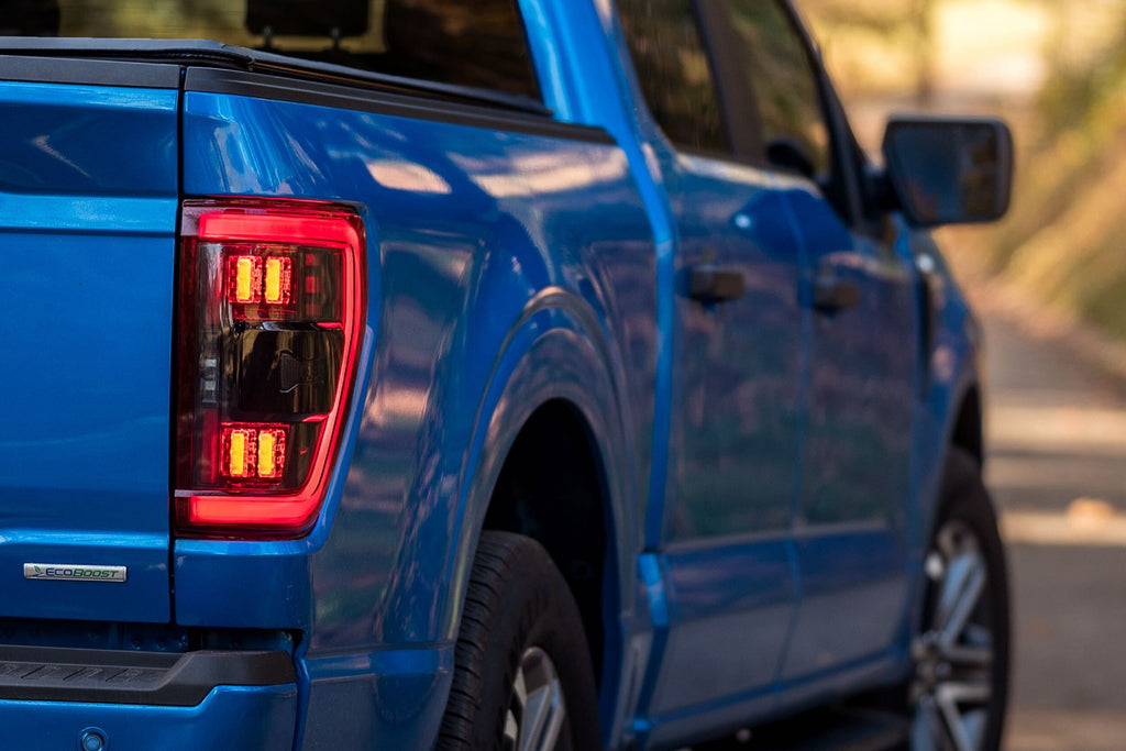 XB LED Tail Lights: Ford F-150 (21-23 / Red Lens / Set)