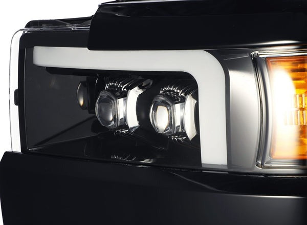 ARex Nova LED Headlights: Chevy Silverado HD (15-19) - Jet Black (Set)