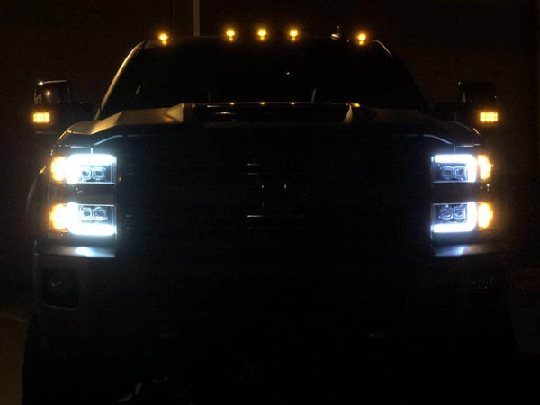 ARex Nova LED Headlights: Chevy Silverado HD (15-19) - Jet Black (Set)