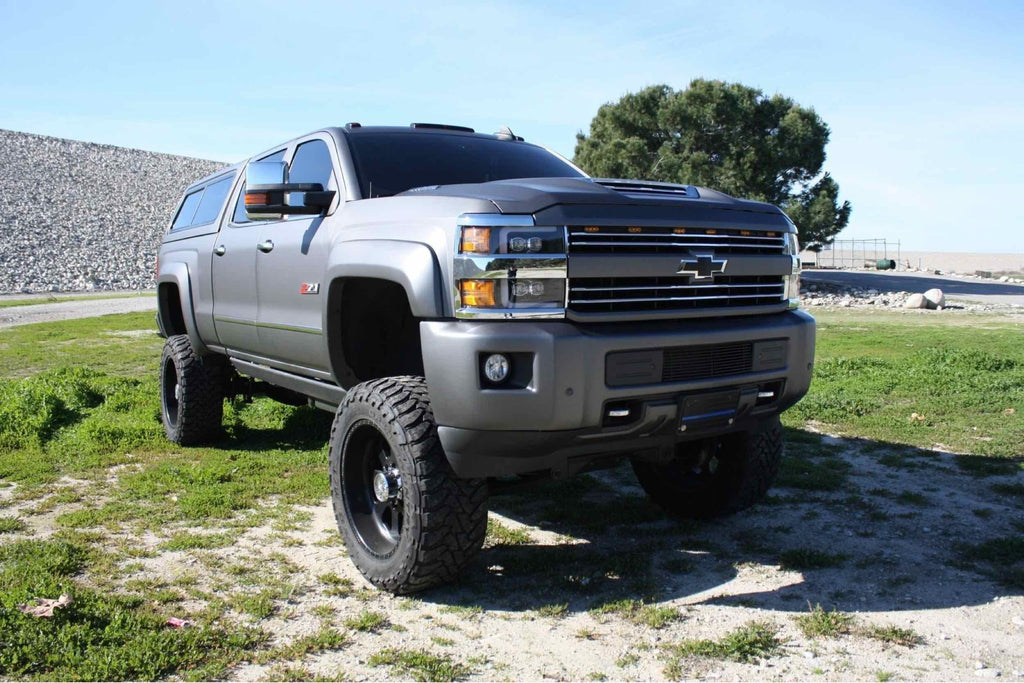 ARex Nova LED Headlights: Chevy Silverado HD (15-19) - Jet Black (Set)