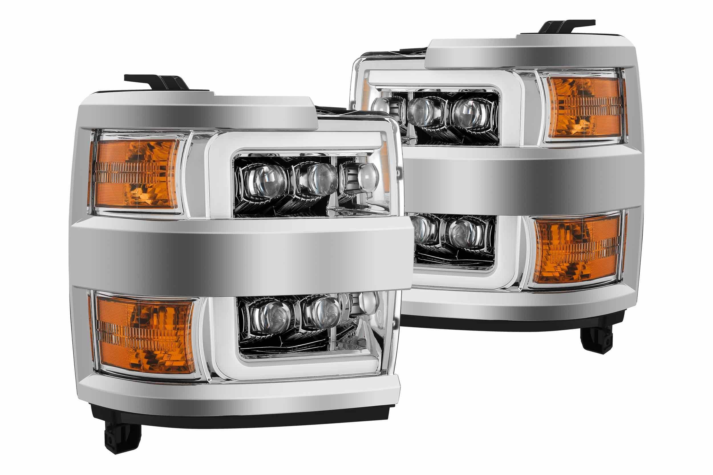 ARex Nova LED Headlights: Chevy Silverado HD (15-19) - Chrome (Set)