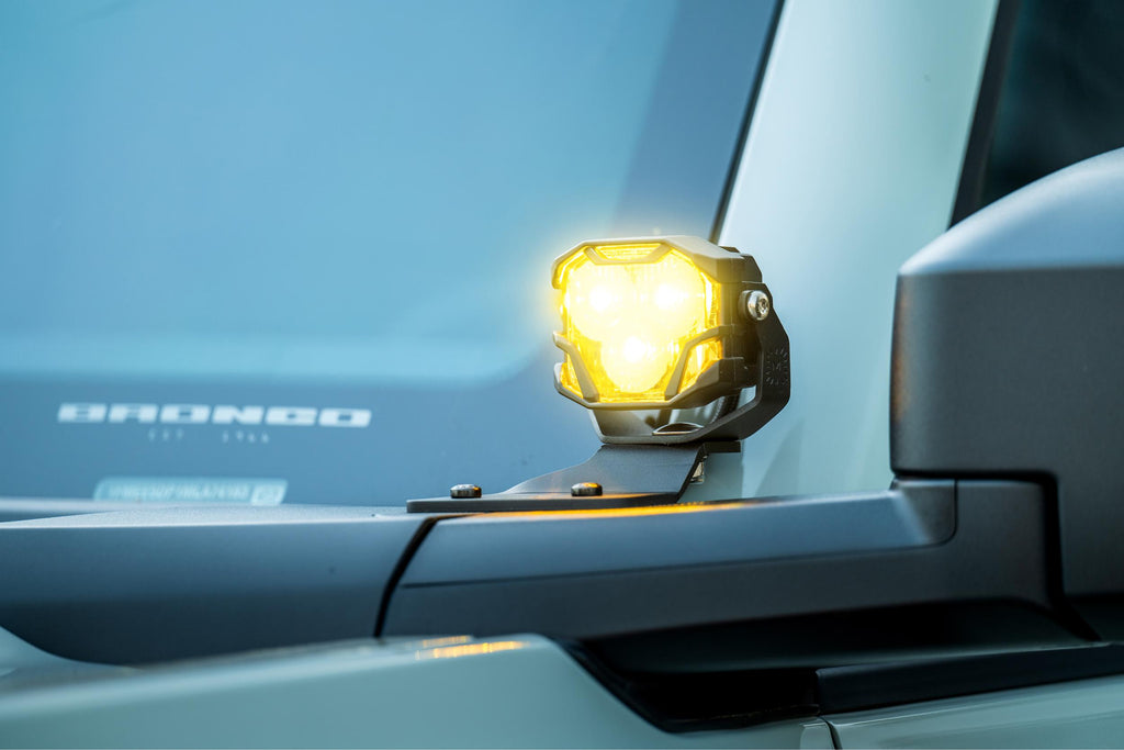 Morimoto 4Banger Ditch Light Kit: 2021+ Bronco (NCS White Combo Beam)
