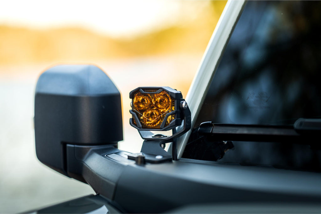 Morimoto 4Banger Ditch Light Kit: 2021+ Bronco (HXB Yellow SAE Wide Beam)
