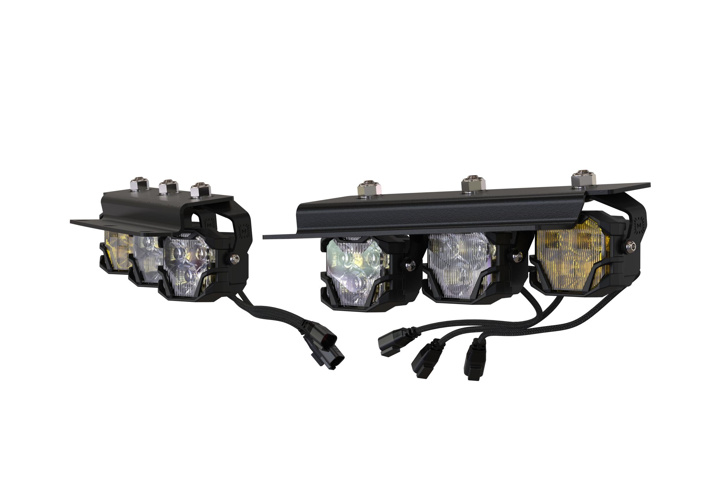 Morimoto 4Banger Triple Fog Kit: Bronco (21+ / Brackets only / Set)