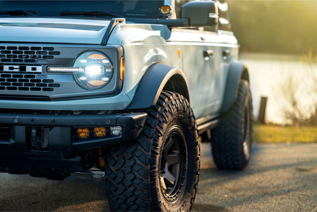 4Banger Triple Fog Kit: 2021+ Bronco (brackets and harness)