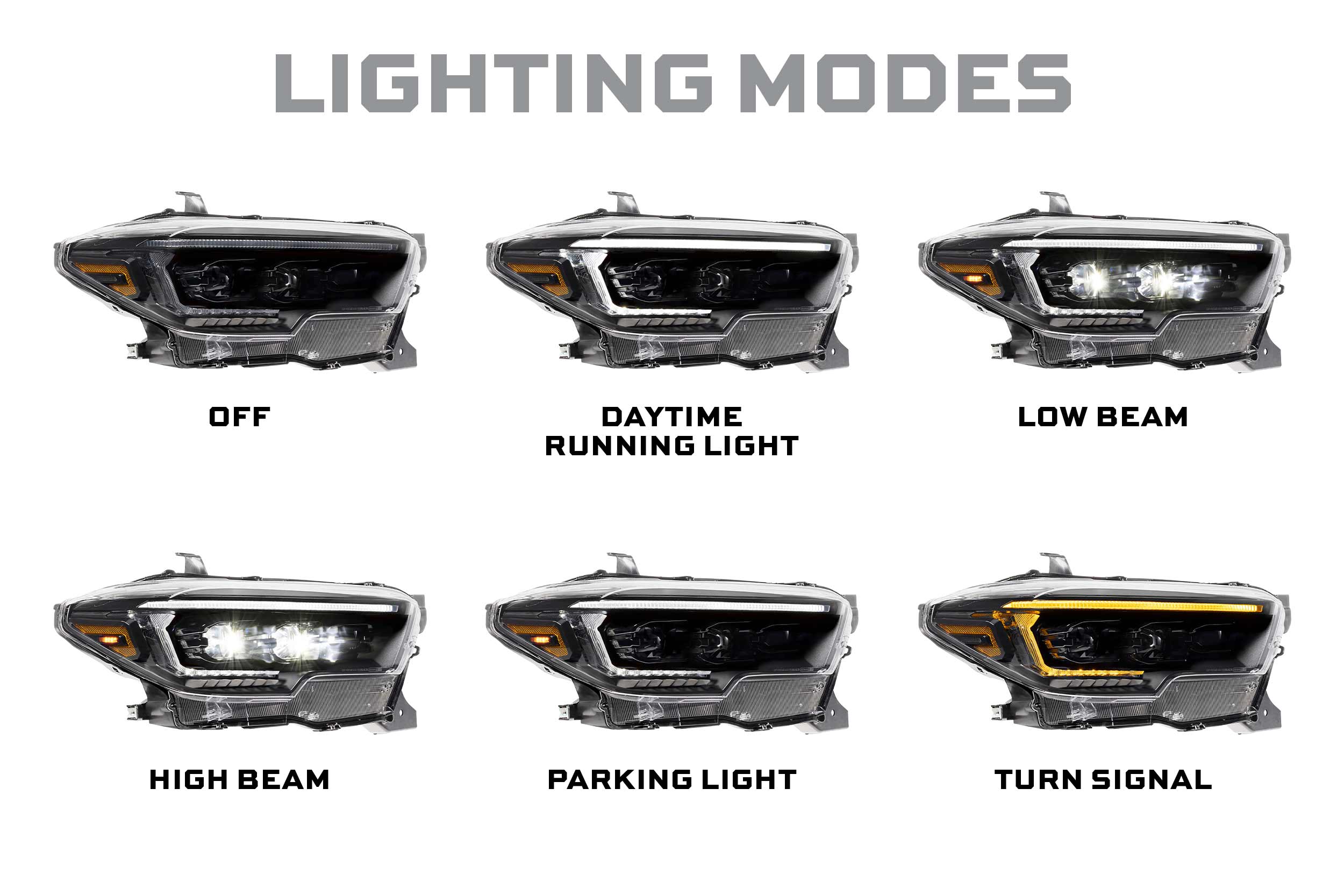 XB Evo Hybrid Headlights: Toyota Tacoma (16-23 / Set)