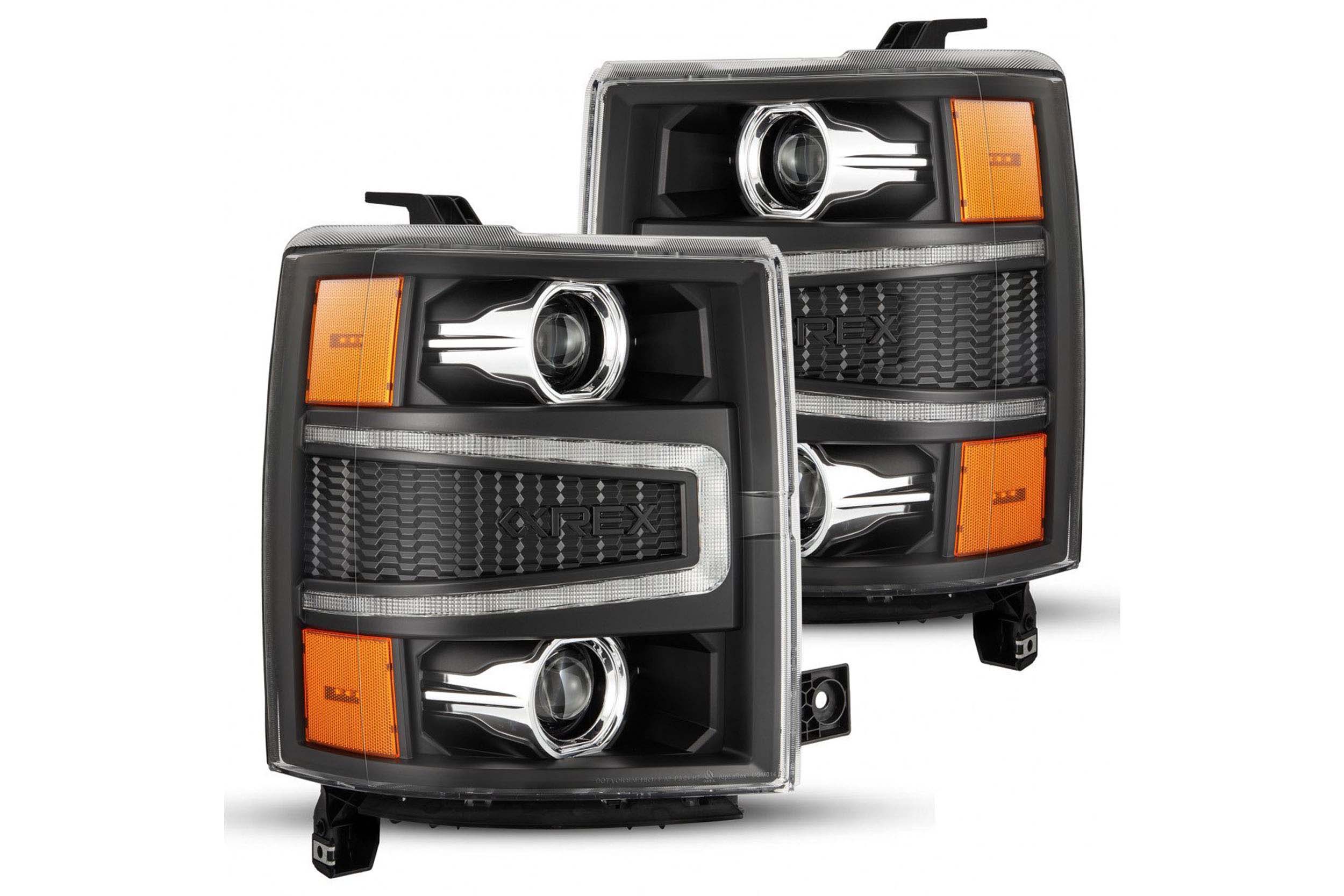 Arex (PRO-Series) Halogen Headlights: Chevrolet Silverado 1500 (14-15) - Black (Set)