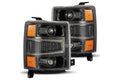 Arex (PRO-Series) Halogen Headlights: Chevrolet Silverado 1500 (14-15) - Alpha-Black (Set)
