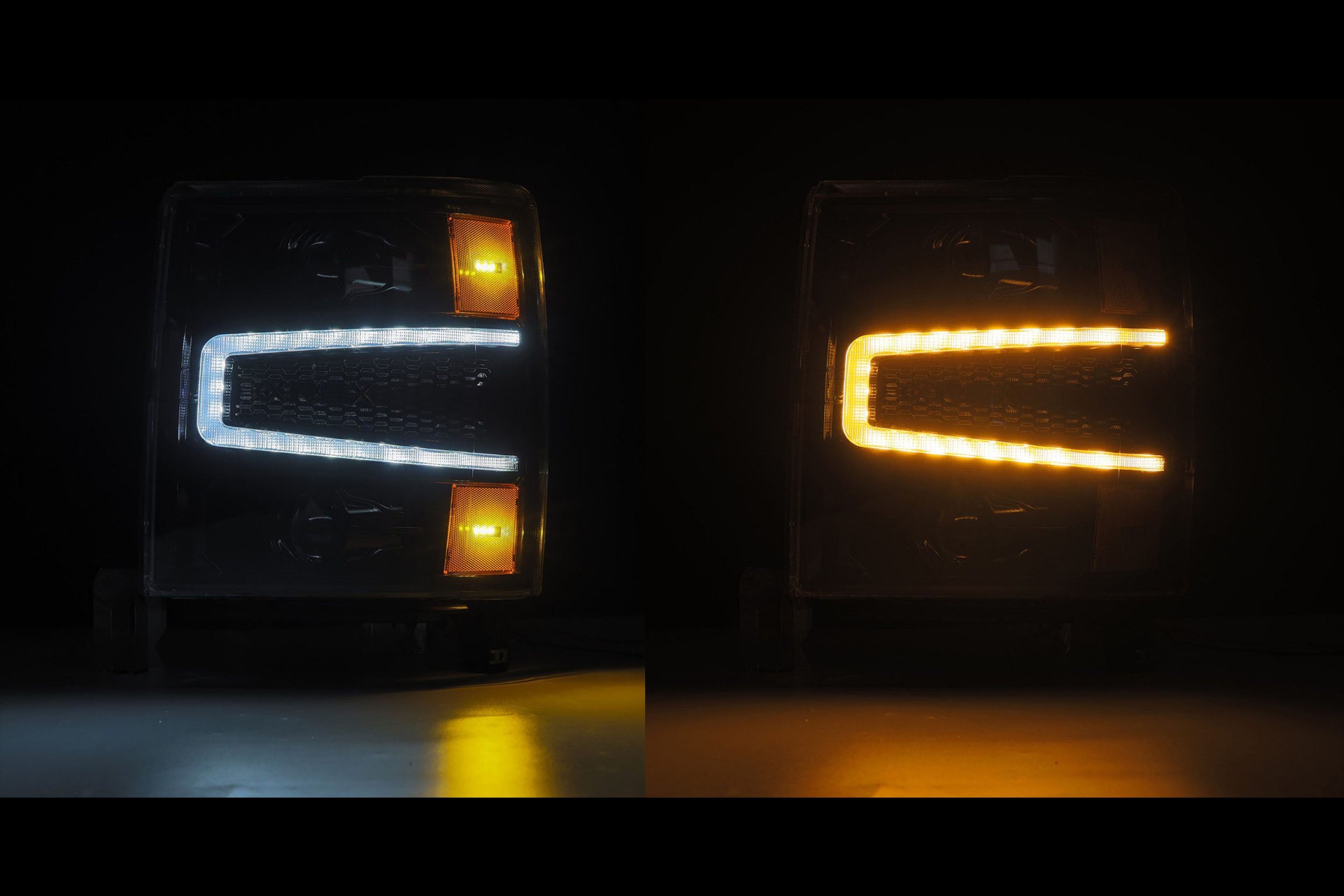 Arex (PRO-Series) Halogen Headlights: Chevrolet Silverado 1500 (14-15) - Alpha-Black (Set)