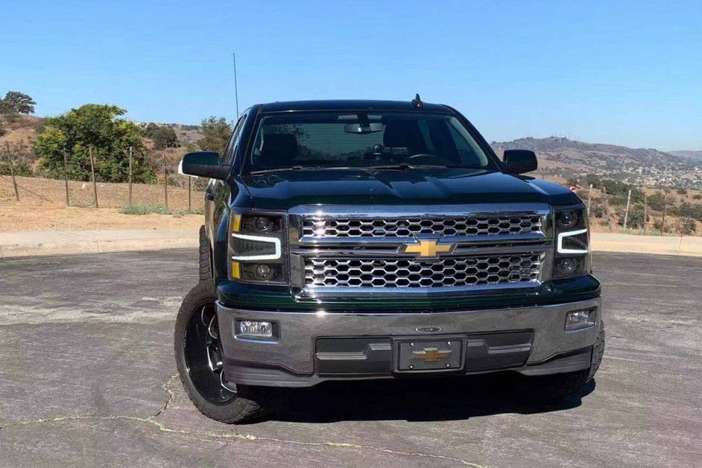 Arex Luxx LED Headlights: Chevrolet Silverado 1500 (14-15) - Alpha-Black (Set)