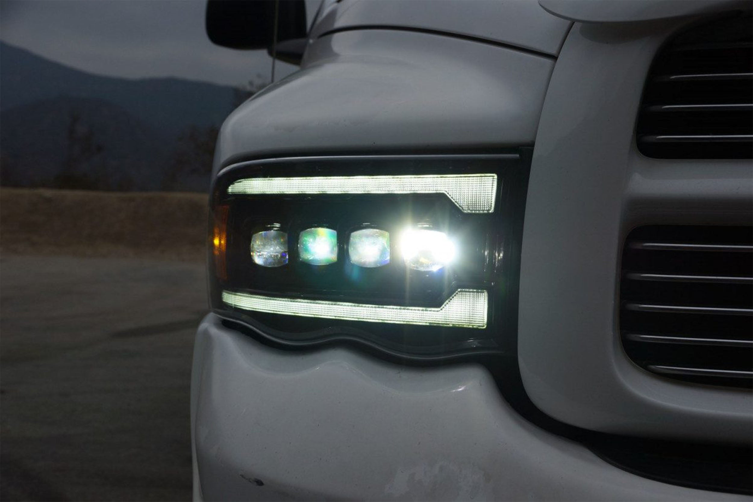 ARex Nova LED Headlights: Dodge Ram (02-05) - Chrome (Set)